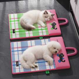 新品狗窝夏天凉窝双面狗垫子猫窝宠物睡垫凉席可折叠狗垫子冰垫
