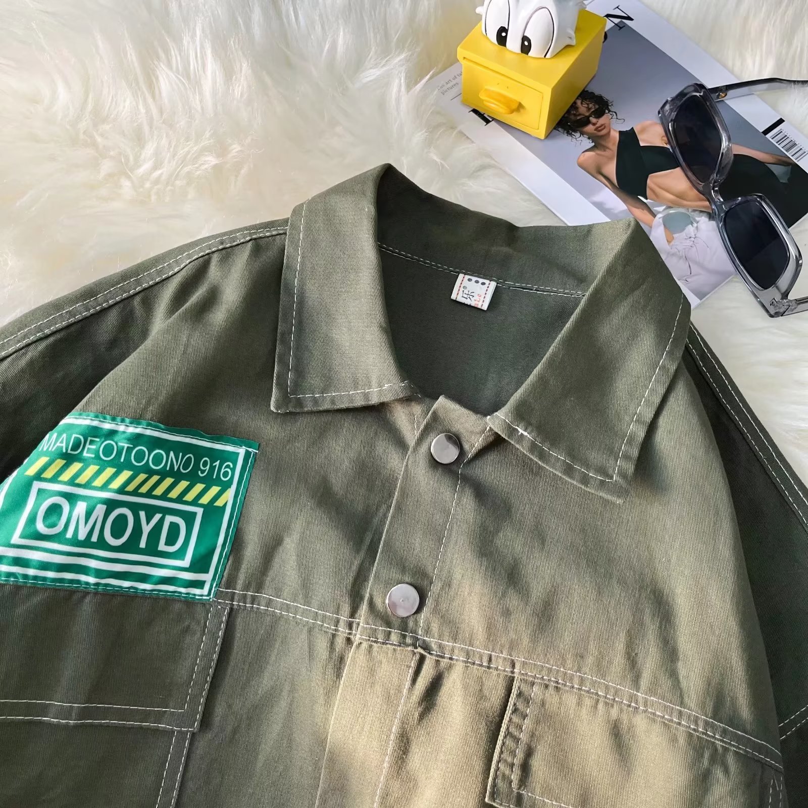 Camisa de manga larga, chaqueta de herramientas para hombres, tendencia de primavera y otoño, camisa casual suelta, ropa de otoño para hombres, estilo de Hong Kong casual