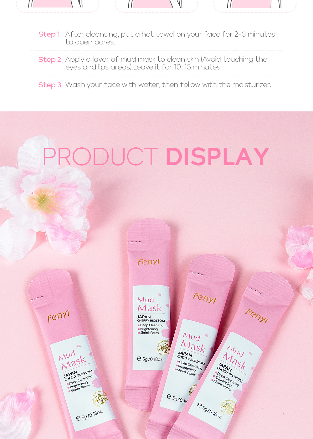 FENYI Cherry Blossom Mud Mask 1 piece 5g Facial Care and Cleansing Mask Skin Care products Cross-border undefined
