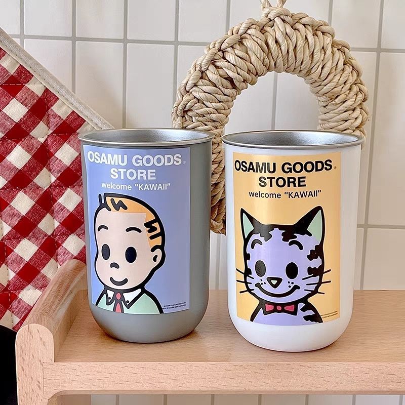 회색 소년 구강청결제 컵 + 칫솔 2개 - 표준