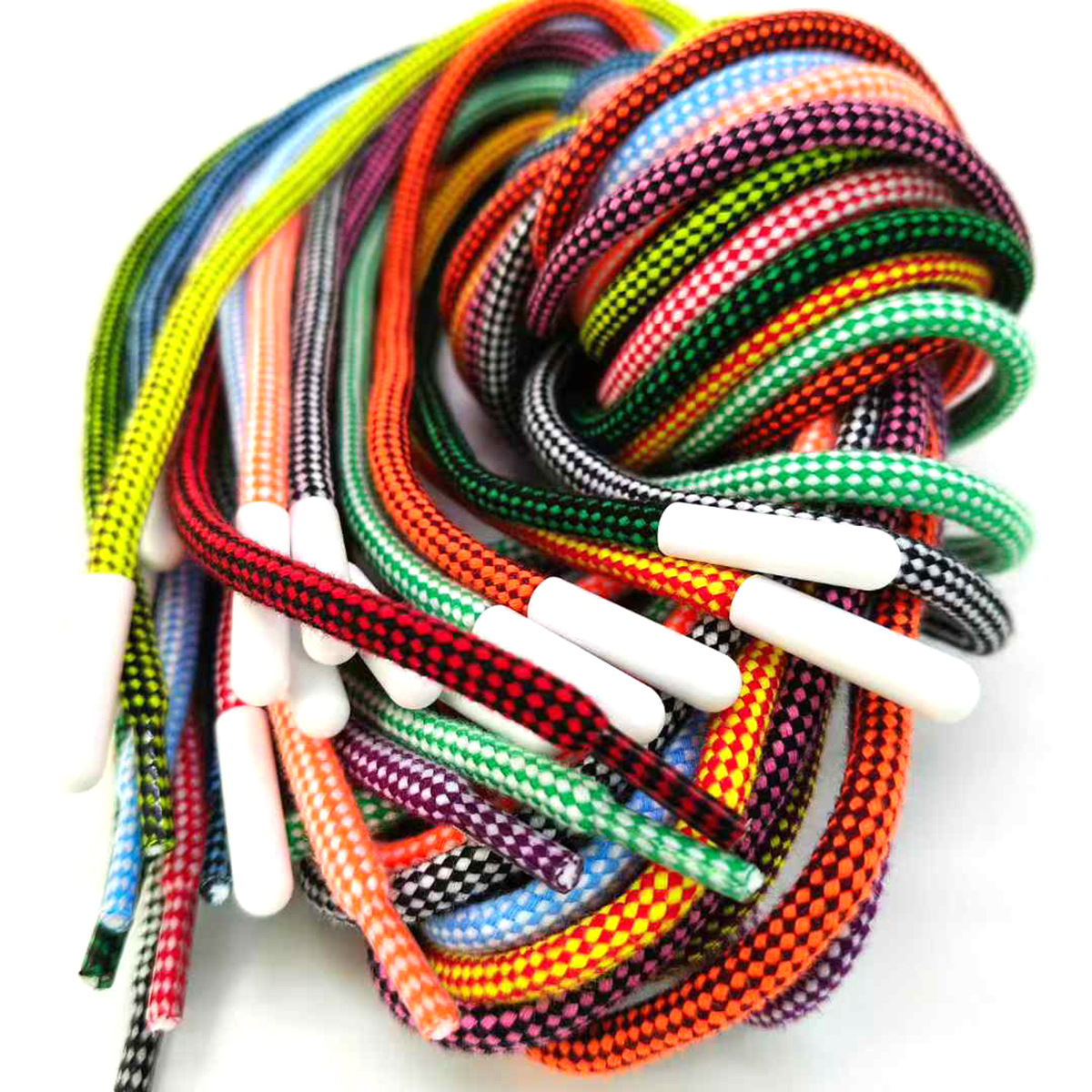 48 colores 5mm poliéster de algodón de dos colores cuadrados pantalones cuerdas de cintura cuerdas trenzadas cuerdas de plástico cuerdas de ropa de hombre y mujer cuerdas redondas
