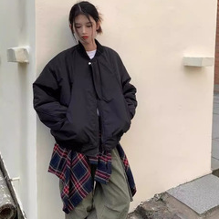 春と秋のアメリカのレトロなジッパーのパイロットジャケット