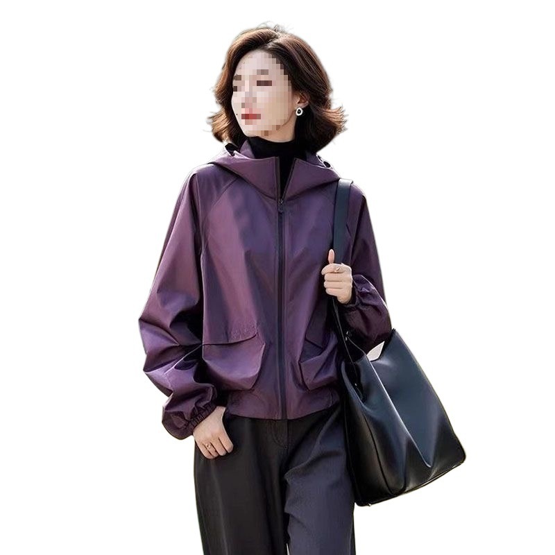 今年流行外套女2025春秋季新款小香风百搭洋气连帽冲锋衣|undefined