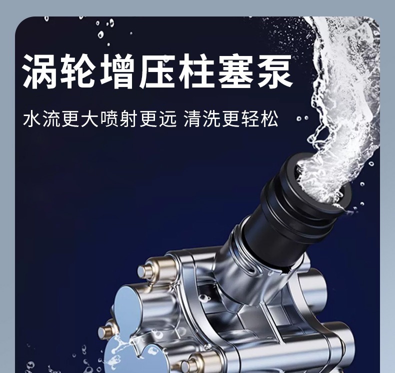 Cross-Border Wireless High-Pressure Water Gun Car Washing Machine Household Rechargeable Lithium Battery Car Washing Water Gun Electric Car Washing Machine Factory Direct Sale