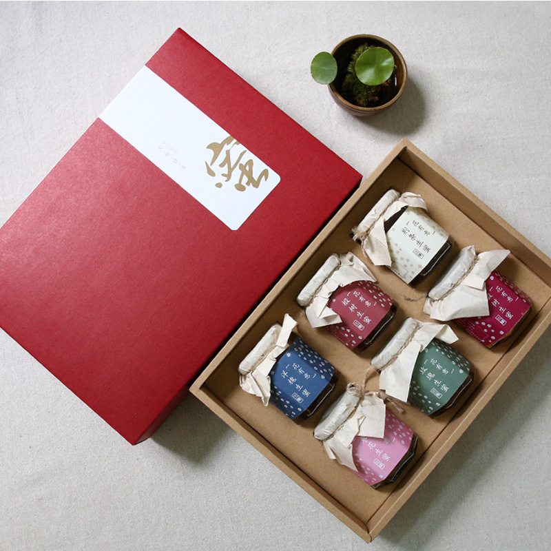 辣椒酱包装盒精美牛肉酱礼品盒定做沙茶酱果酱天地盖牛皮纸盒定制