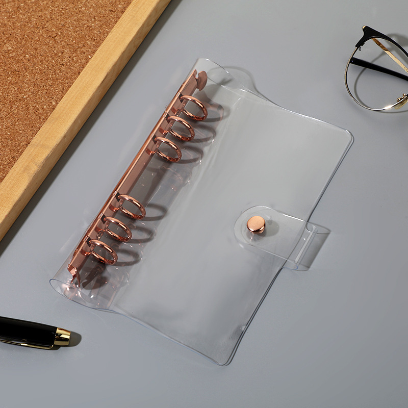 Carpeta de hojas de oro rosa: A5