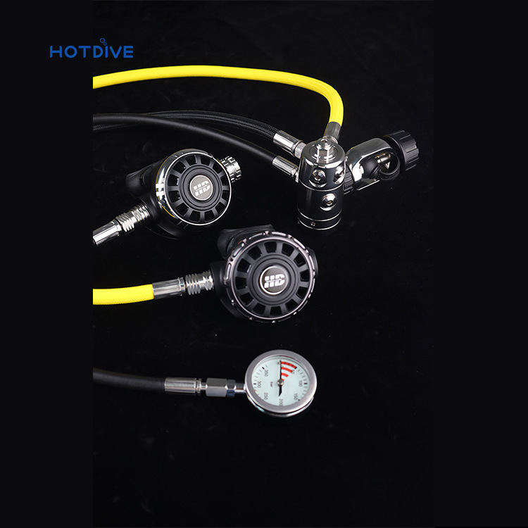 Hotdive regulador de buceo ST3G-S tecnología de buceo de hielo doble botella regulador de respiración profesional lado colgante Doble Diafragma
