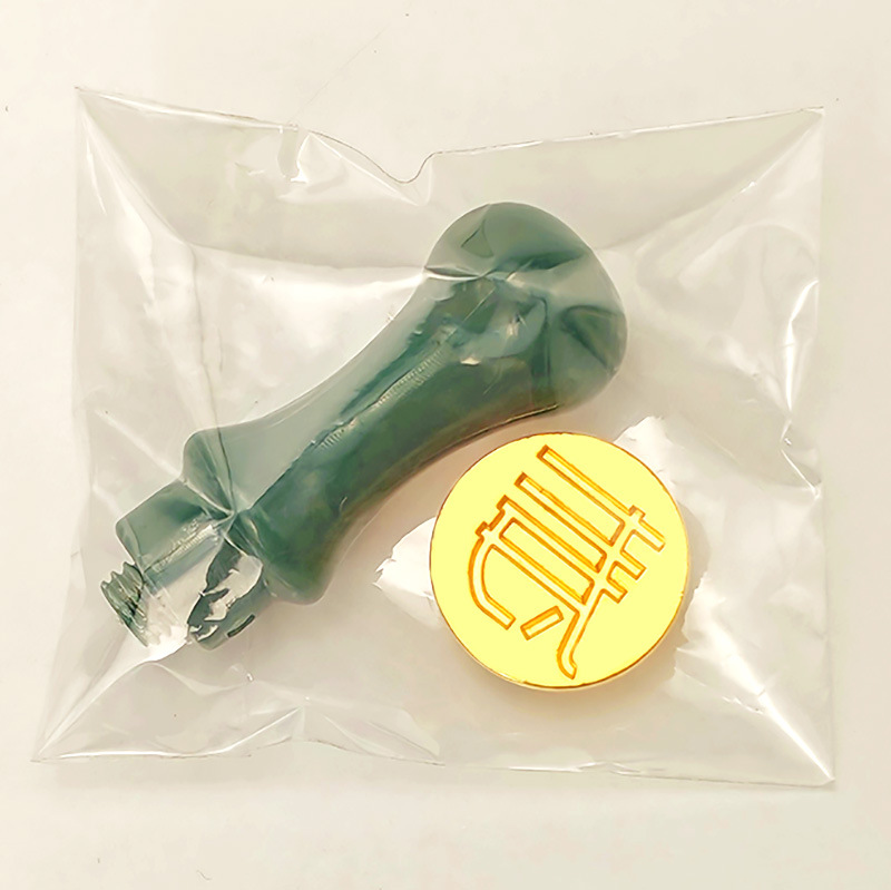 금속 장수 캐릭터 헤드 + 청록색 원형 손잡이 (OPP 가방)