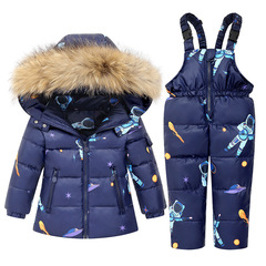 Factory Direct Sale Children's Down Jackets Set for Boys and Girls, Infants and Toddlers 1-6 Years Old, Ski Suit Set, New Arrival
