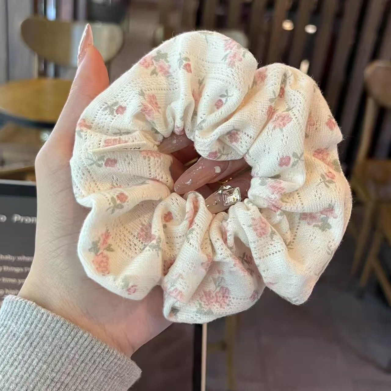 Nuevo encaje coreano anillo de cabello de alto nivel anillo de cabello de niñas cabeza de cuerda de arco flotante cuerda de cabello tocado