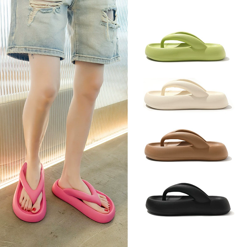 Шлепанцы женские бытовые Летние Пляжные Носки Нескользящие банные дома на каблуке, сандалии мужские летние оптом