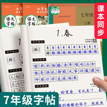 初中生七年级八九年级练字帖同步语文上册下册控笔训临摹字帖初一