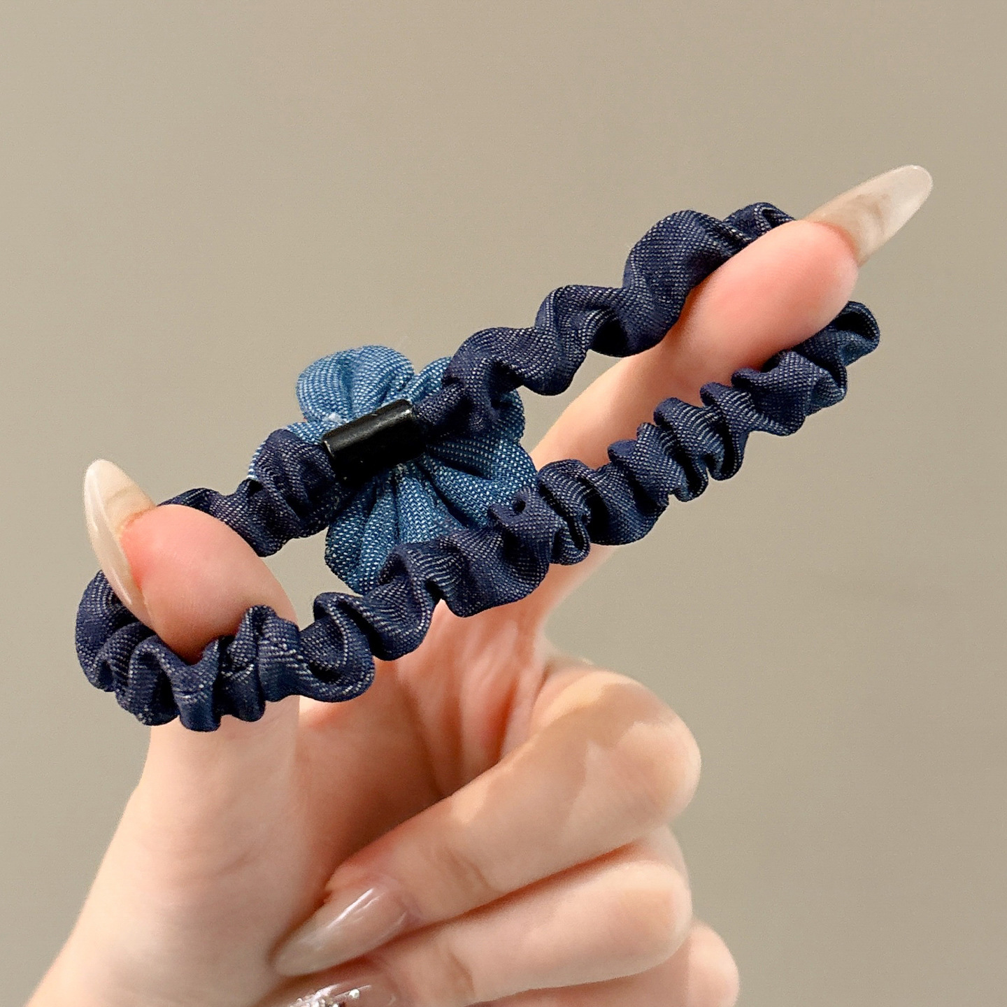 Tejido de vaquero no daña cabello cuerda de cabello niñas lindos anillo de cabello joyas de cabello de cola de caballo