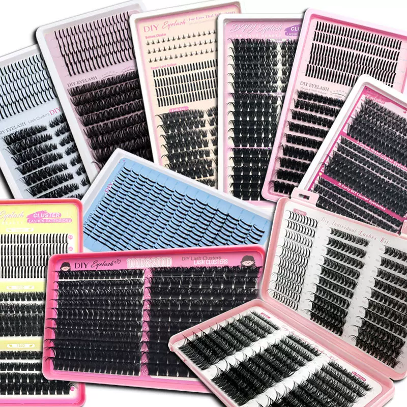 跨境假睫毛Spikes尖头仙子眼睫毛60D新款DIY100D分段睫毛批发