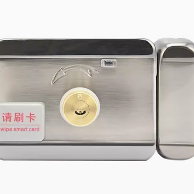 刷卡锁电子门禁一体锁电控锁小区防盗电插锁家用电磁锁出租屋门锁