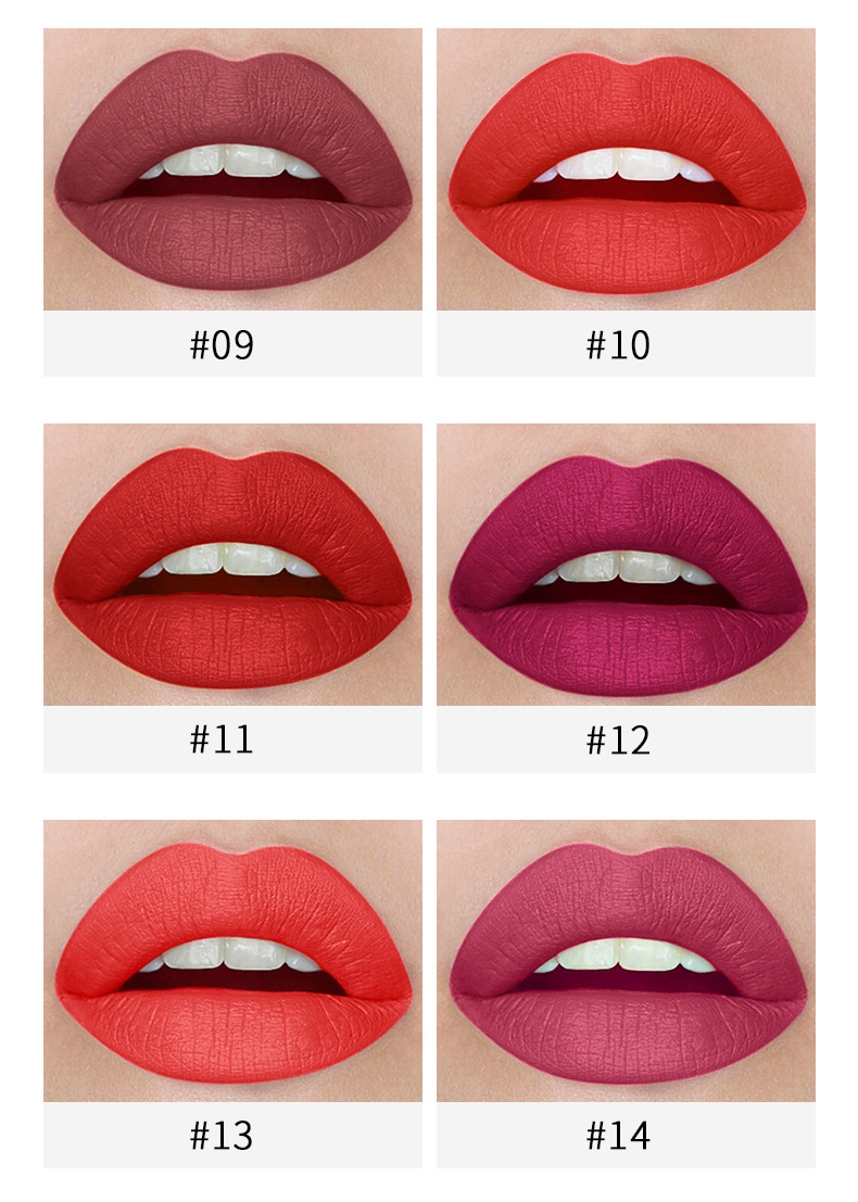 VIBELY export European and American matte non-stick cup cigarette tube lipstick, single small thin tube mini cigarette lipstick, pink undefined