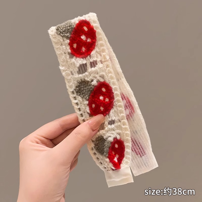 Retro francés velcro de punto para niños 2025 nuevo acabado de cabello de artefacto de la banda de cabello de niña dulce correa de cabello