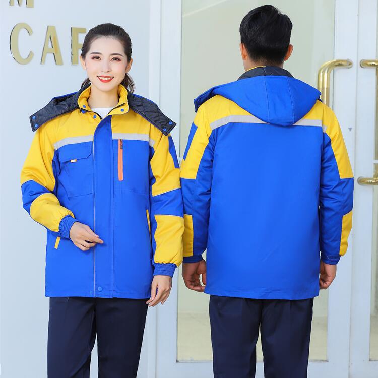 Invierno de algodón grueso tira reflectante desmontable chaqueta de algodón quinta generación de chaqueta de algodón caliente al por mayor hombre