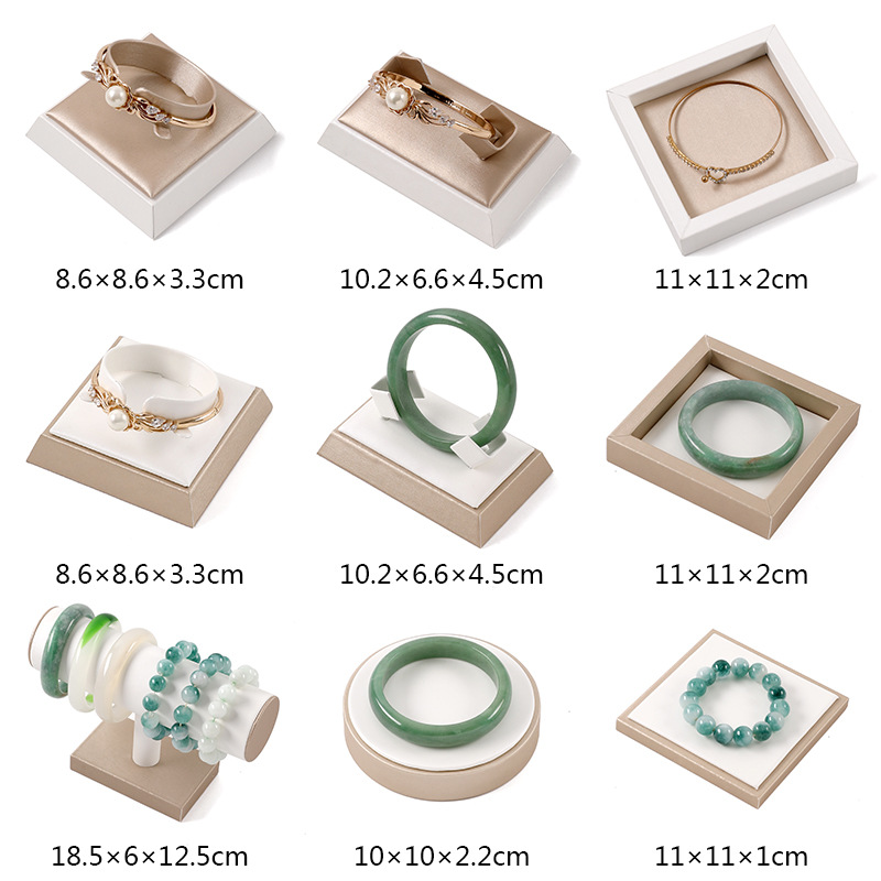 Jade jewelry bracelet and ring holder, storage and display stand for jadeite bracelets and rings, live stream exhibition props