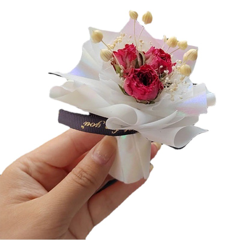 Mini flor seca pequeño ramo Rosa coche salida de aire del coche aromaterapia refrigerador pegatinas Regalo De vacaciones regalo de boda