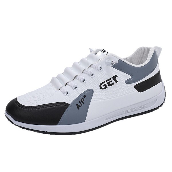 Casual men's breathable white sneakers platform