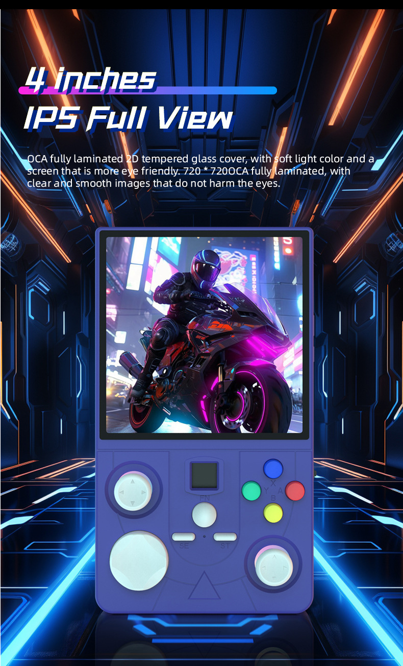 Grenzüberschreitende tragbare 4-Zoll-Open-Source-WLAN-Online-Spielkonsole im Retro-Arcade-Stil (DC40V)._voghion.com