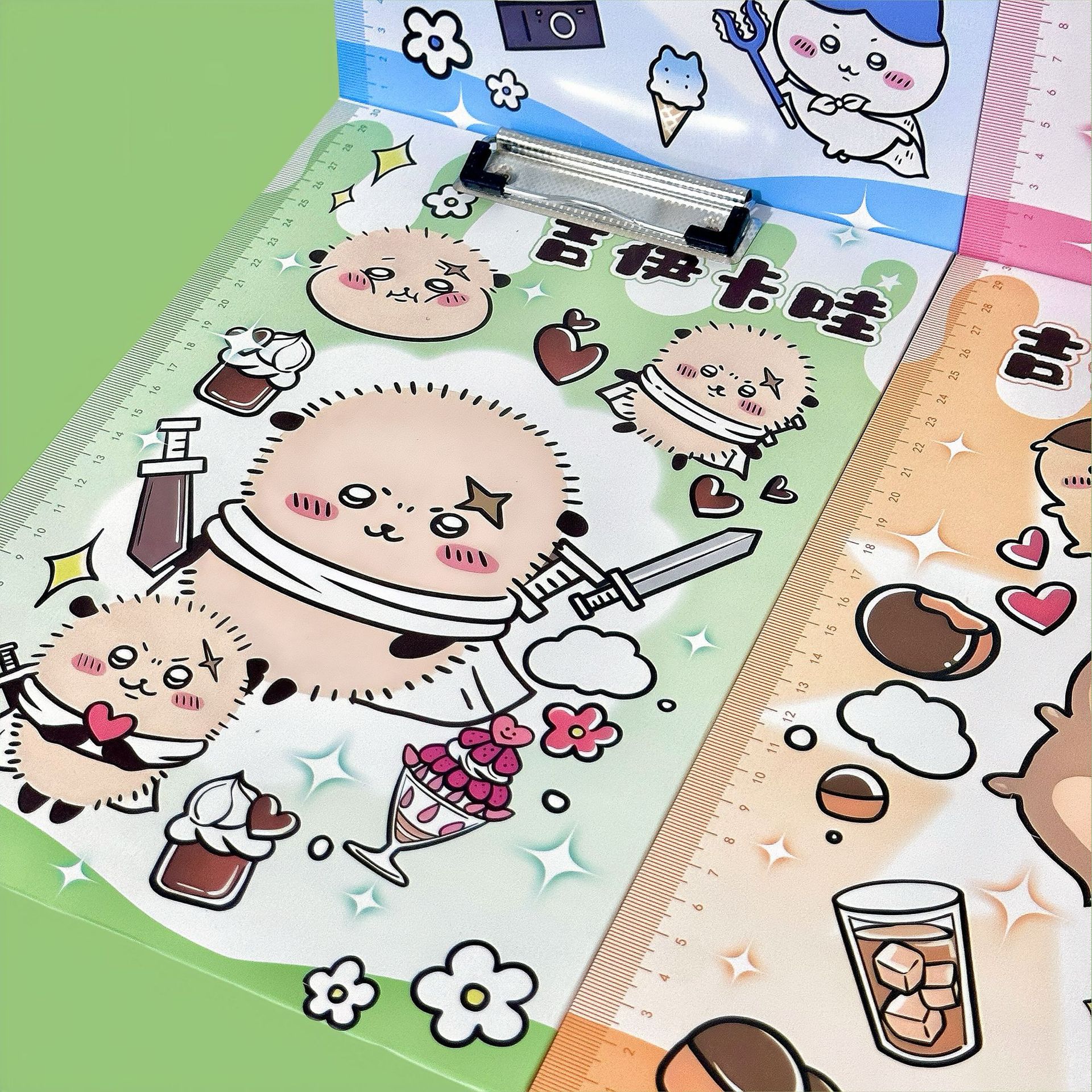 Jigawa alrededor de la placa de estudiantes carpeta de dibujos animados carpeta de papel de prueba archivos de papel de papel de papel de aprendizaje de papelería para estudiantes de primaria