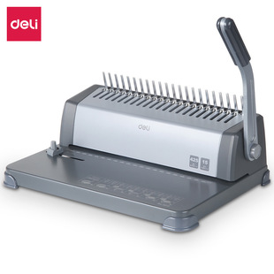 Deli 3872 Binding Machine Apron Clamp Strip Punching Machine Tender Document Punching Can Punch 15 A4 Papers at a Time
