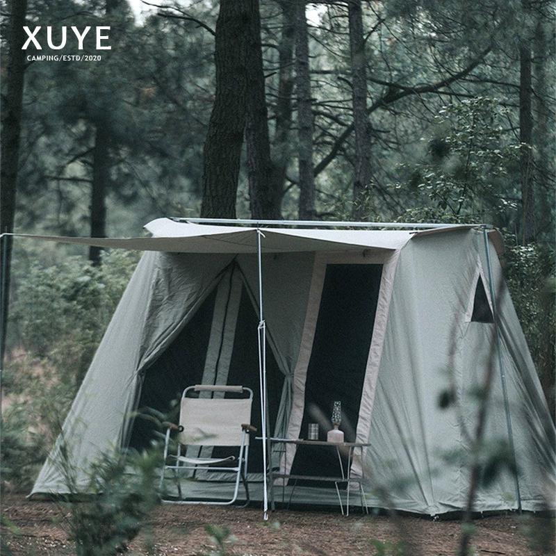 Весенний кемпинг на открытом воздухе Американская Весенняя палатка Роскошная непромокаемая утолщенная хлопковая ткань в стиле ретро с бантом для нескольких человек