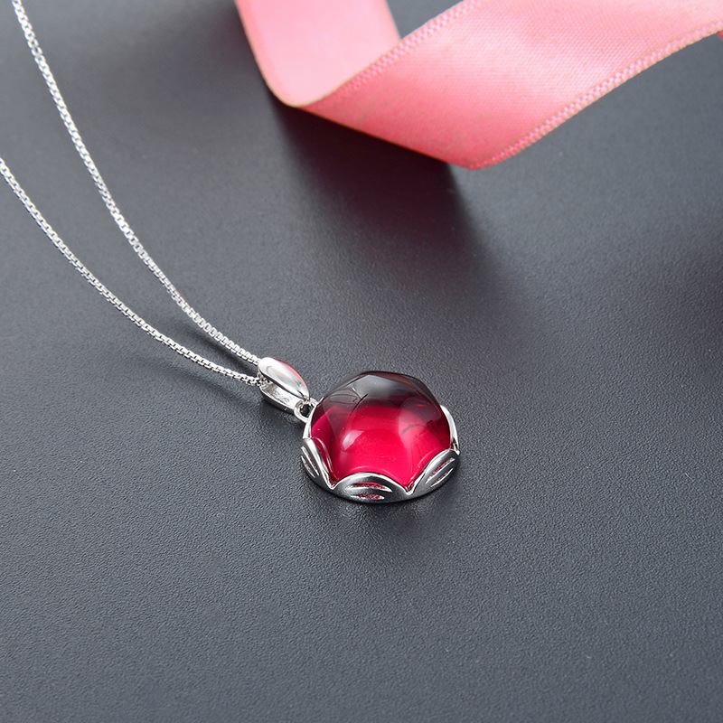 S925 flores de plata ligera colgante de lujo feminino maduro personalidad simple colgante de plata accesorios fuente al por mayor