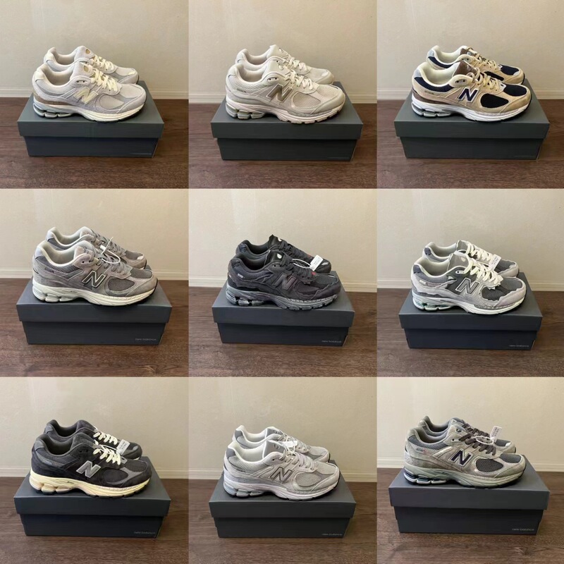 Putian Pure Original Langxin New Balance Thick-Soled Trendyy Versatile Sports Shoes for Women Nb2002R Classic Gray Ancestor Gray Men's Shoes