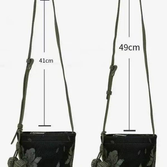 Bag Women's 2025 New Chinese Casual All-match Shoulder Bag Crossbody Bag Commuter Small Bucket Bag Mobile Phone Bag Cheongsam Bag