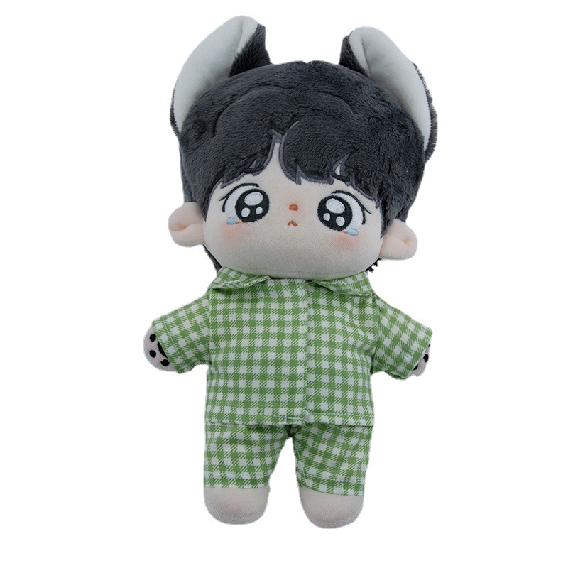 10cm20cm muñeca ropa camisa a cuadros pijamas traje 15cm muñeca de juguete muñeca de algodón ropa de la muñeca