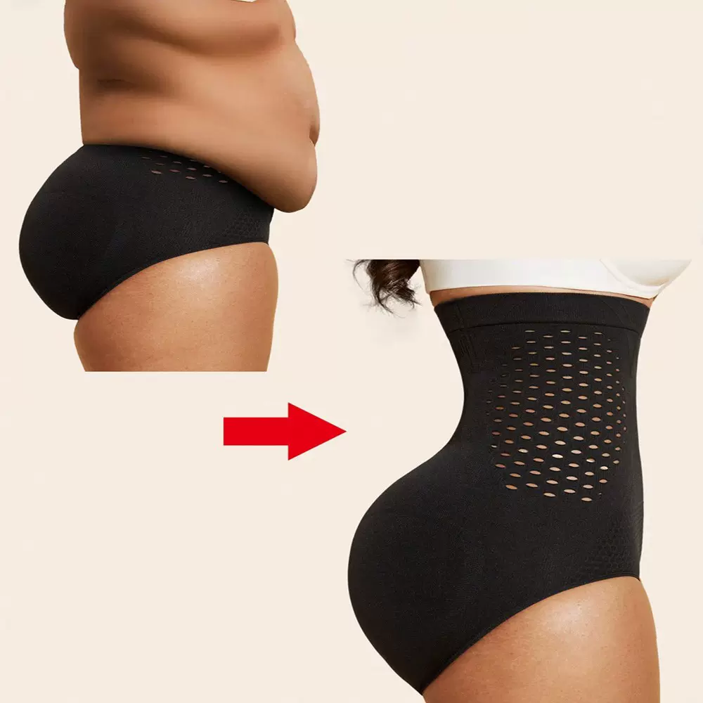跨境高腰收腹提臀裤女美体提臀瘦腰塑身裤产后高腰女士内裤透气孔
