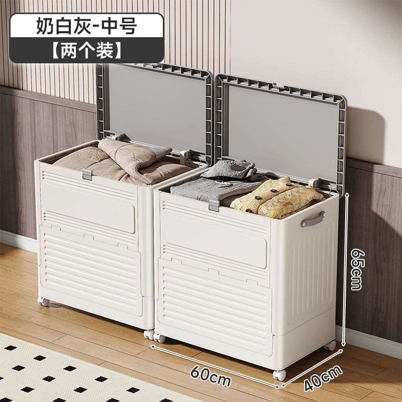 Xingyou 家庭用折りたたみ収納ボックス大容量衣類収納ボックスフリップトップ収納キャビネットおもちゃスナックキルト収納