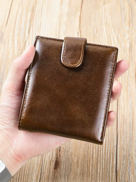 Top Layer Cowhide Coin Purse Men's Casual Multi-Card Wallet Leather Card Holder Anti-Theft Brush Vintage Cowhide Men's Wallet