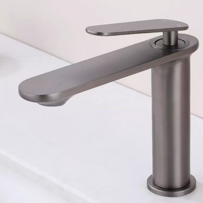 Bathroom basin, washbasin, hot and cold water faucet, washbasin, washbasin, washbasin, bathroom cabinet, texture gun gray bathroom undefined