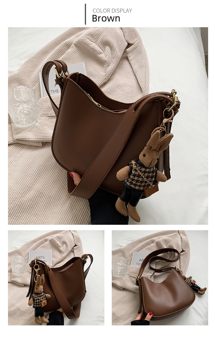 Borsa popolare per le donne 2024 nuova moda texture borsa a tracolla grande capacità retrò borsa a tracolla da donna consegna in un unico pezzo_voghion.com