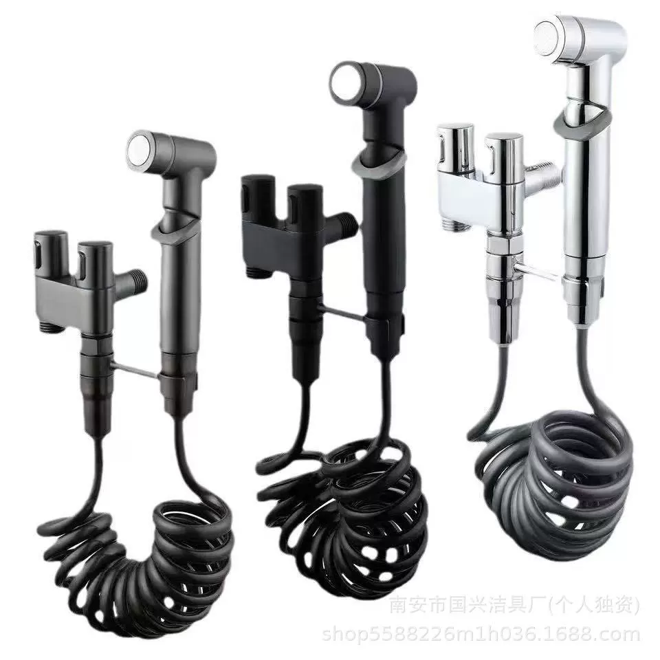 Спрей-пистолет для унитаза, смывной клапан, смеситель с одним входом и двумя выходами, угловой клапан с водяным пистолетом, высоконапорный биде для унитаза