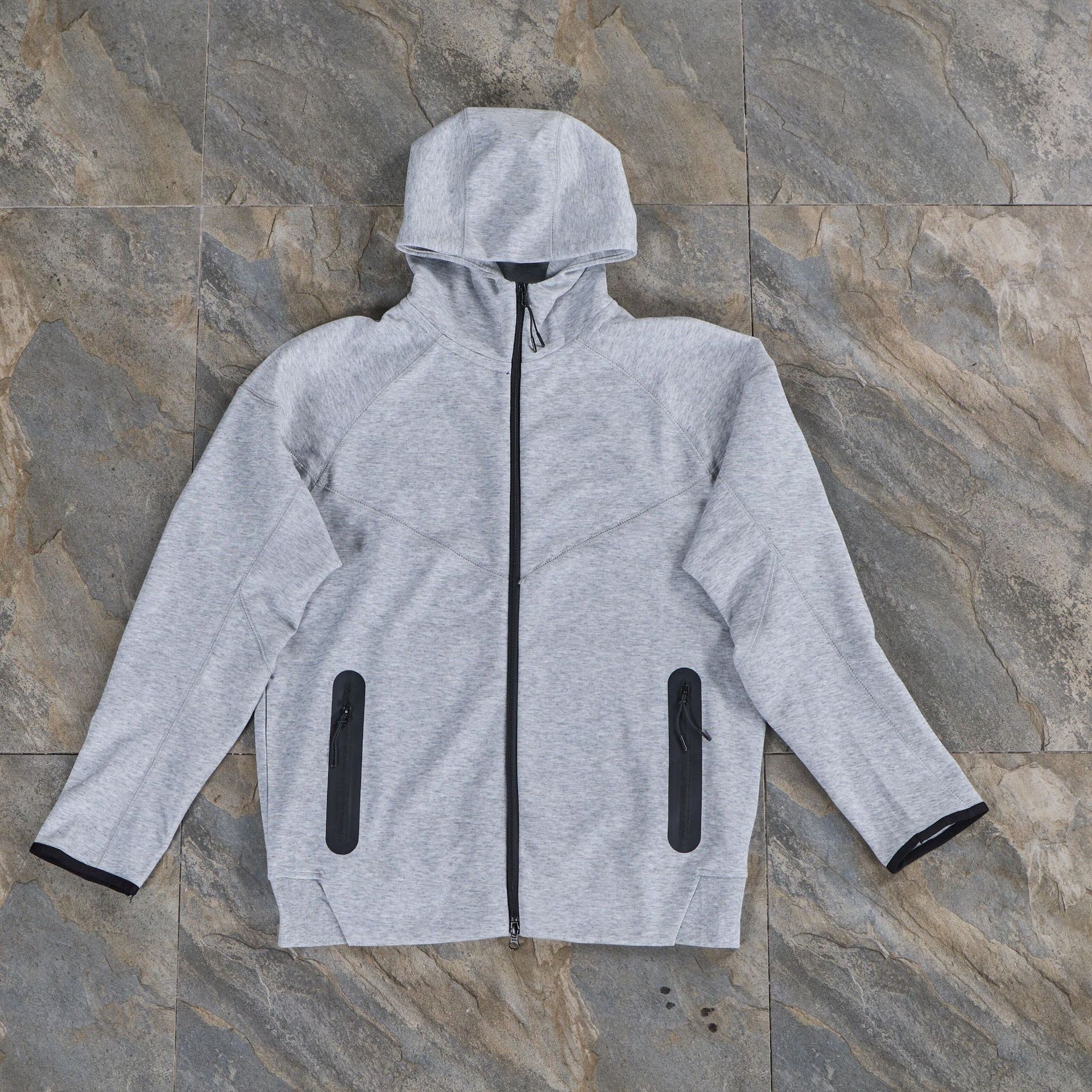 24 años de primavera y otoño nueva camisa de bolsillo con cremallera deportiva al aire libre abrigo de aire de capa de algodón chaqueta con capuchón hombre