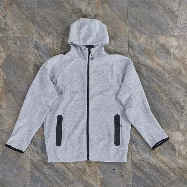 24 Spring and Autumn New Adhesive Pocket Zipper Shirt Outdoor Sports Casual Coat Air Layer Cotton Hooded Jacket for Men
