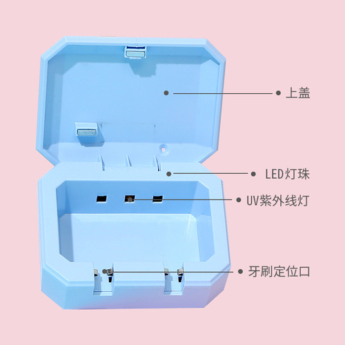 UV Electric Toothbrush Disinfectant Case for Adults and Children, Portable Toothbrush Holder, Sterilizing Storage Box