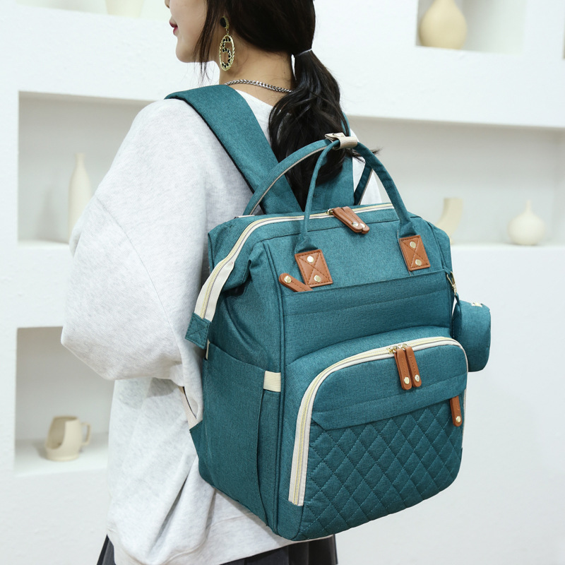 Nuevo multi-compartimiento transfronterizo bolso de hombro de doble madre multifuncional de gran capacidad bolso ligero para madres y bebés bolso de viaje biberón de leche