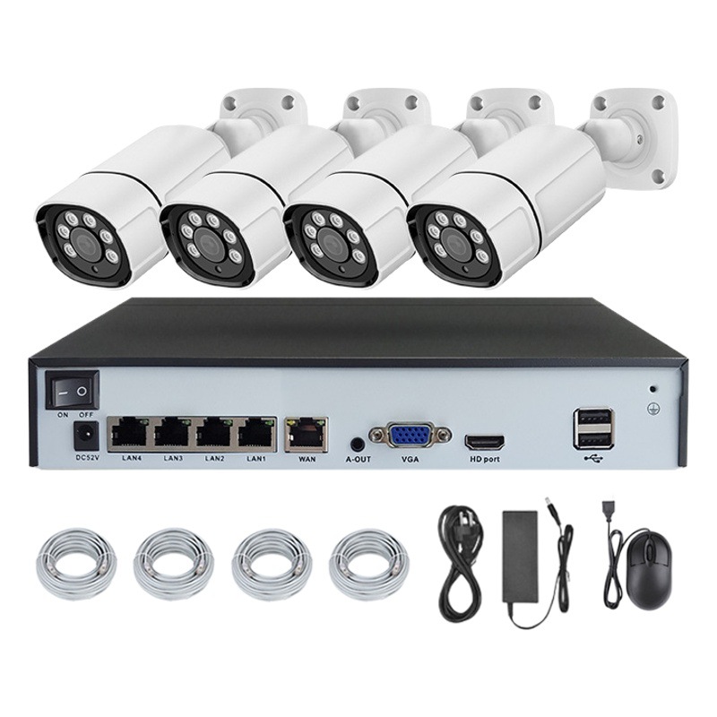 4 K Xiongmai POE traje de 4 vías NVR traje de monitoreo de 8.000.004 K Xiongmai POE paquete