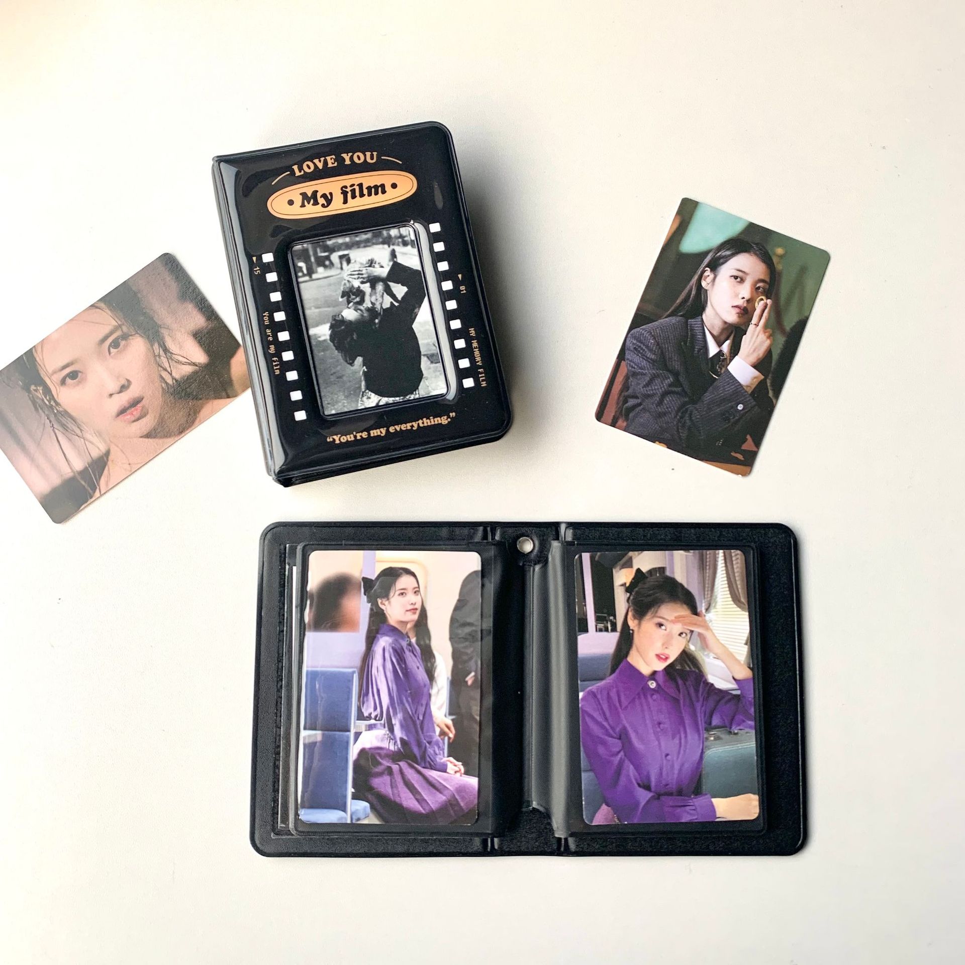 Corea del Sur ins estilo europeo y americano retro negro Álbum Polaroid de 3 pulgadas persiguiendo estrellas chica aidou álbum pequeño libro de almacenamiento de tarjetas