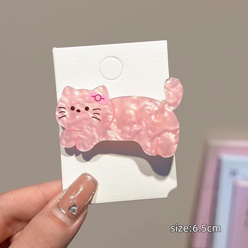 2#핑크 고양이 머리핀 5.5cm