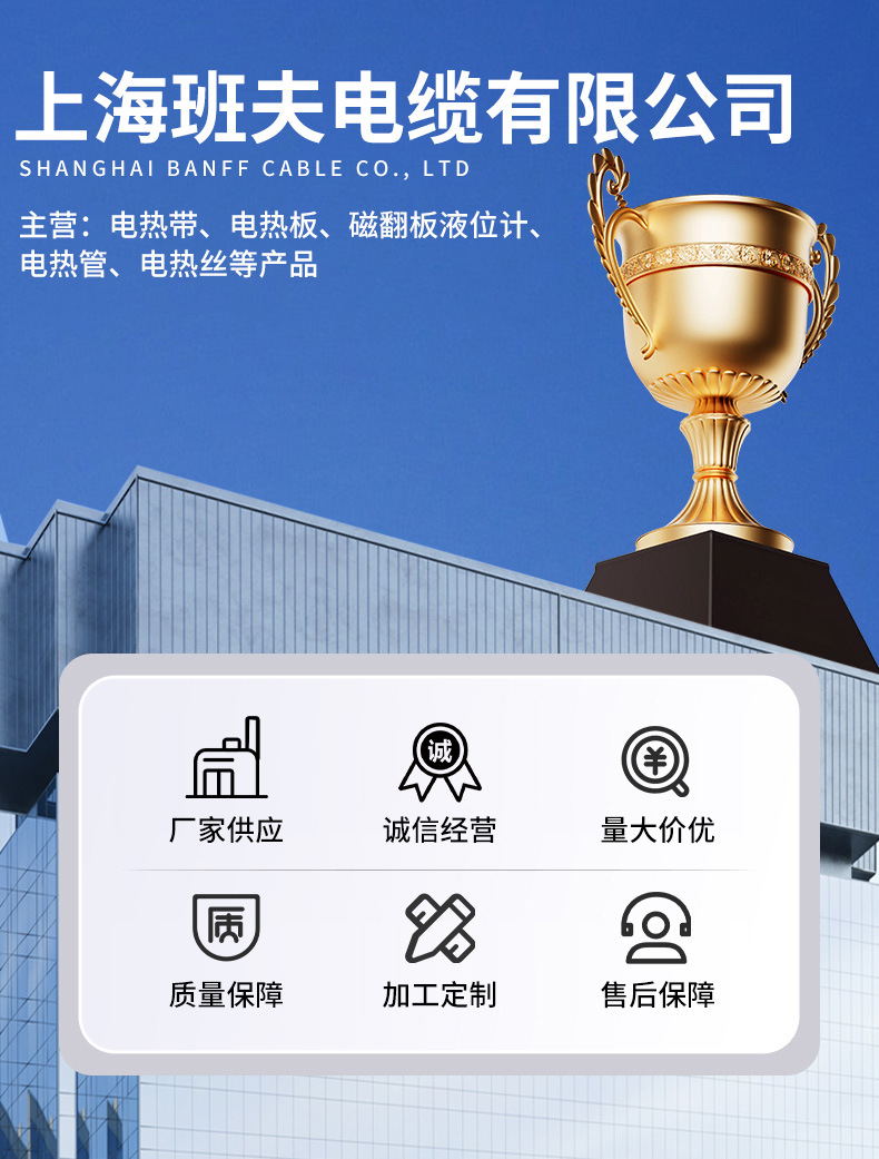 Parallel three-phase constant power heating belt with constant power enhanced electric heating belt 
