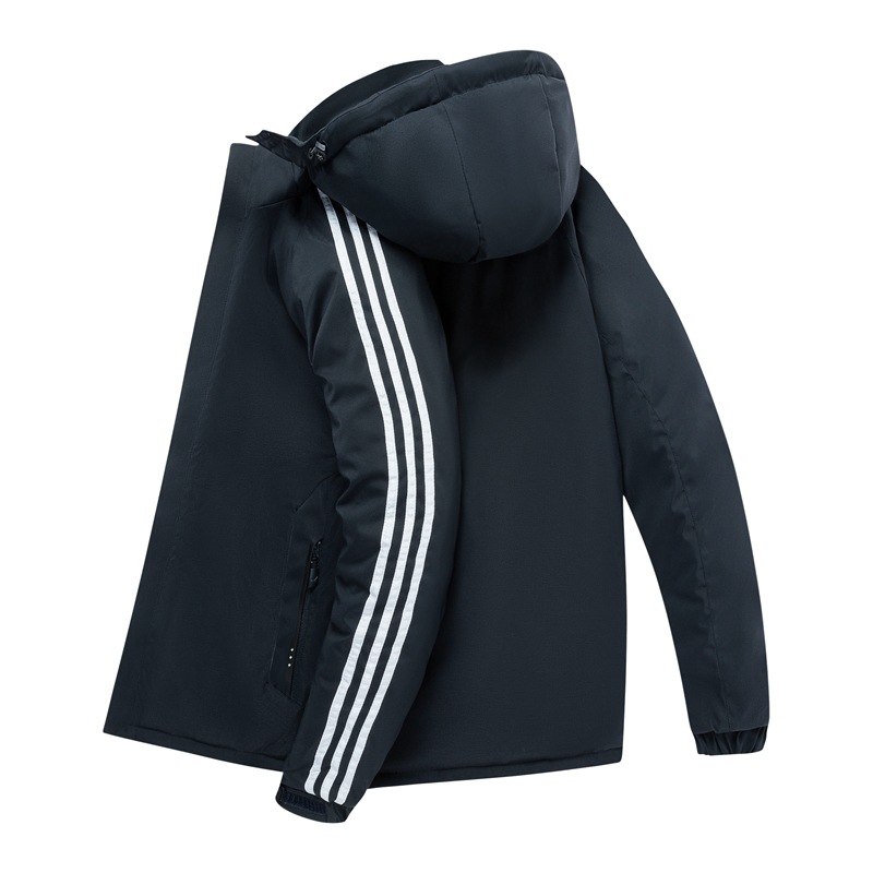 Nuevo sello de acero abrigo de algodón acolchado de doble cara abrigo de invierno para hombre sombrero desmontable abajo algodón más tamaño abrigo de algodón acolchado Suelto