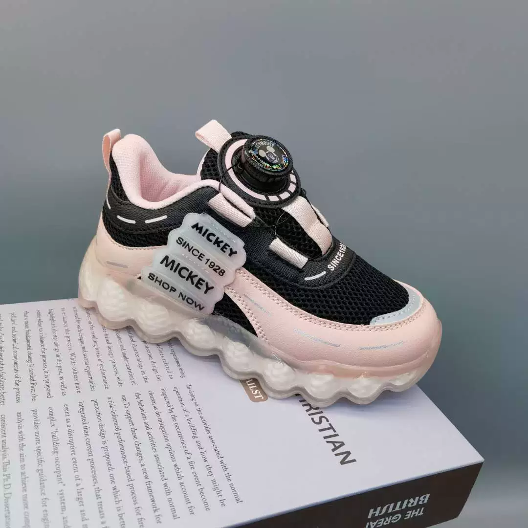 No more Disni Spring Double Net Children's Spin Casual Shoes 2024 New Men's and Girls' Sports Shoes 3027