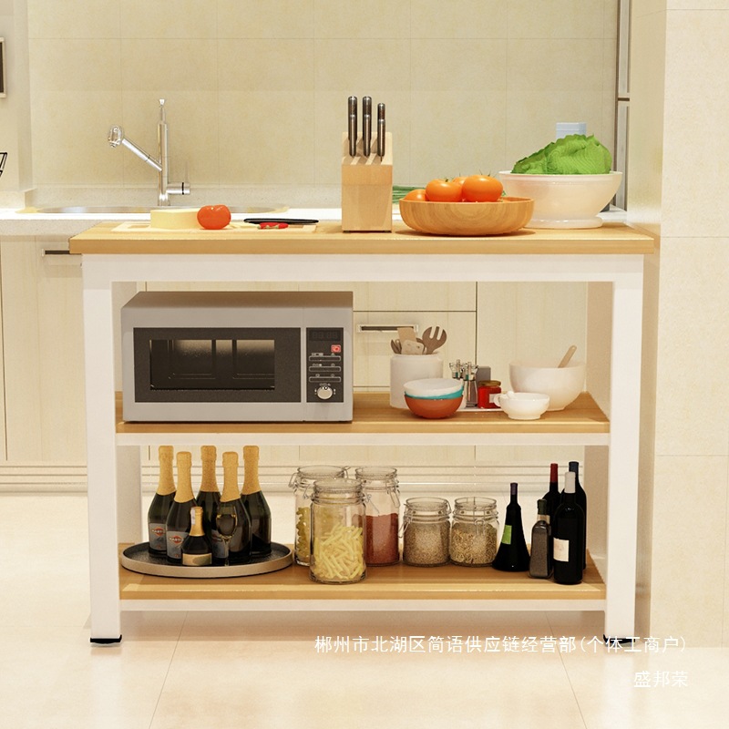 Fábrica directa de mesa de corte de cocina mesa de almacenamiento de cocina doméstica mesa de guía multifuncional mesa larga pequeña simple
